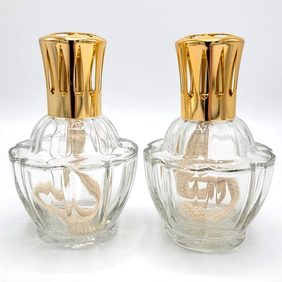 Lampe Berger Other - 2 Lampe Berger Clear Glass with Wicks, Catalytic Burners, Tops and Stoppers